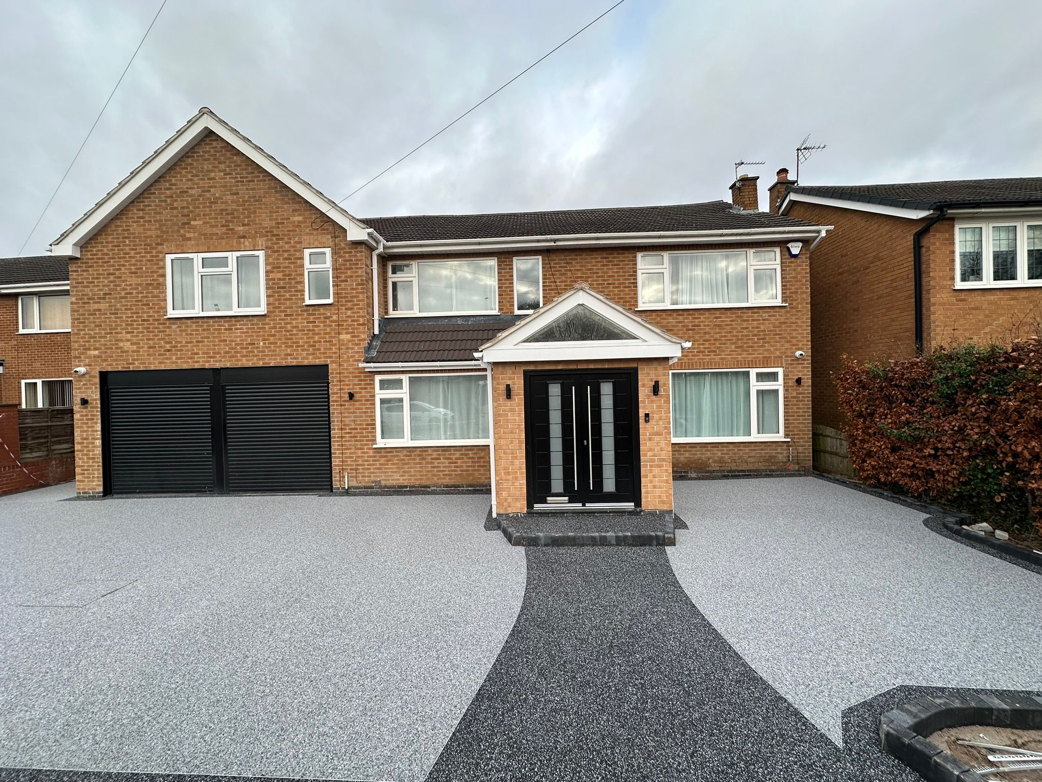 Resin bound driveway installed at a home near Market Drayton